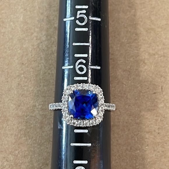 ▪️Sapphire and White Sapphire Ring▪️ - Picture 1 of 7